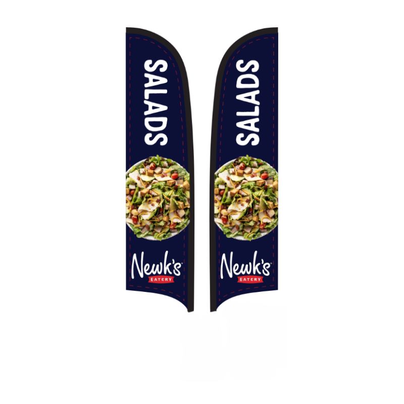15' Newk's Eatery Navy Salads AdverSail Flag (double-sided)
