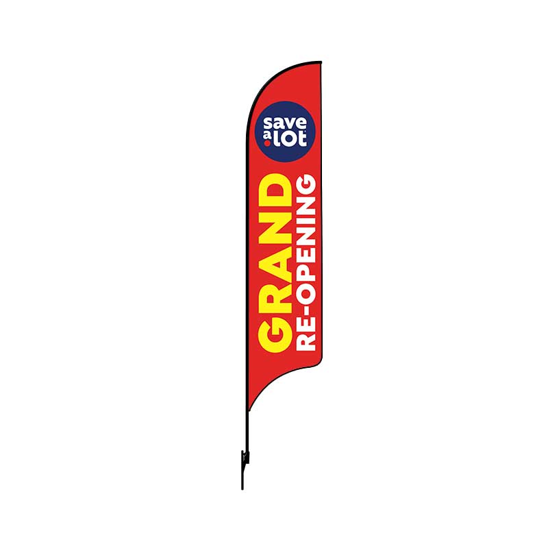 15' Save. A. Lot Double Sided Grand Reopening AdverSail Flag