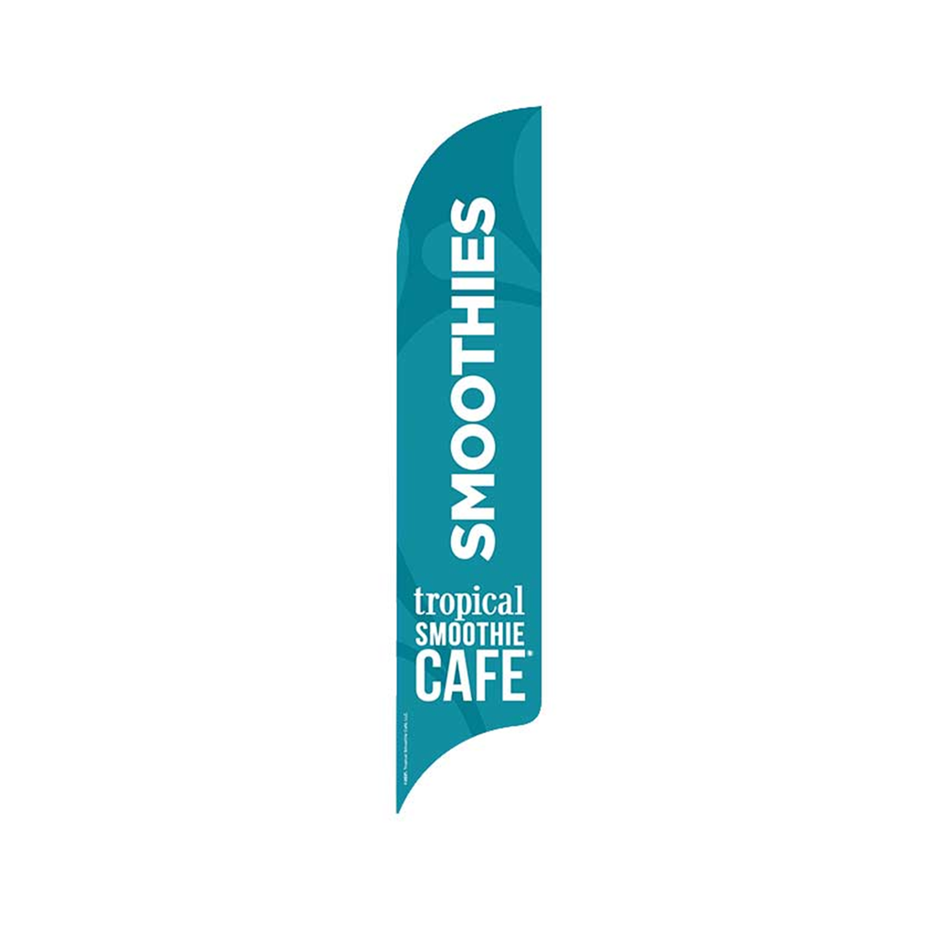 15' Tropical Smoothie Cafe Teal Smoothies AdverSail Flag