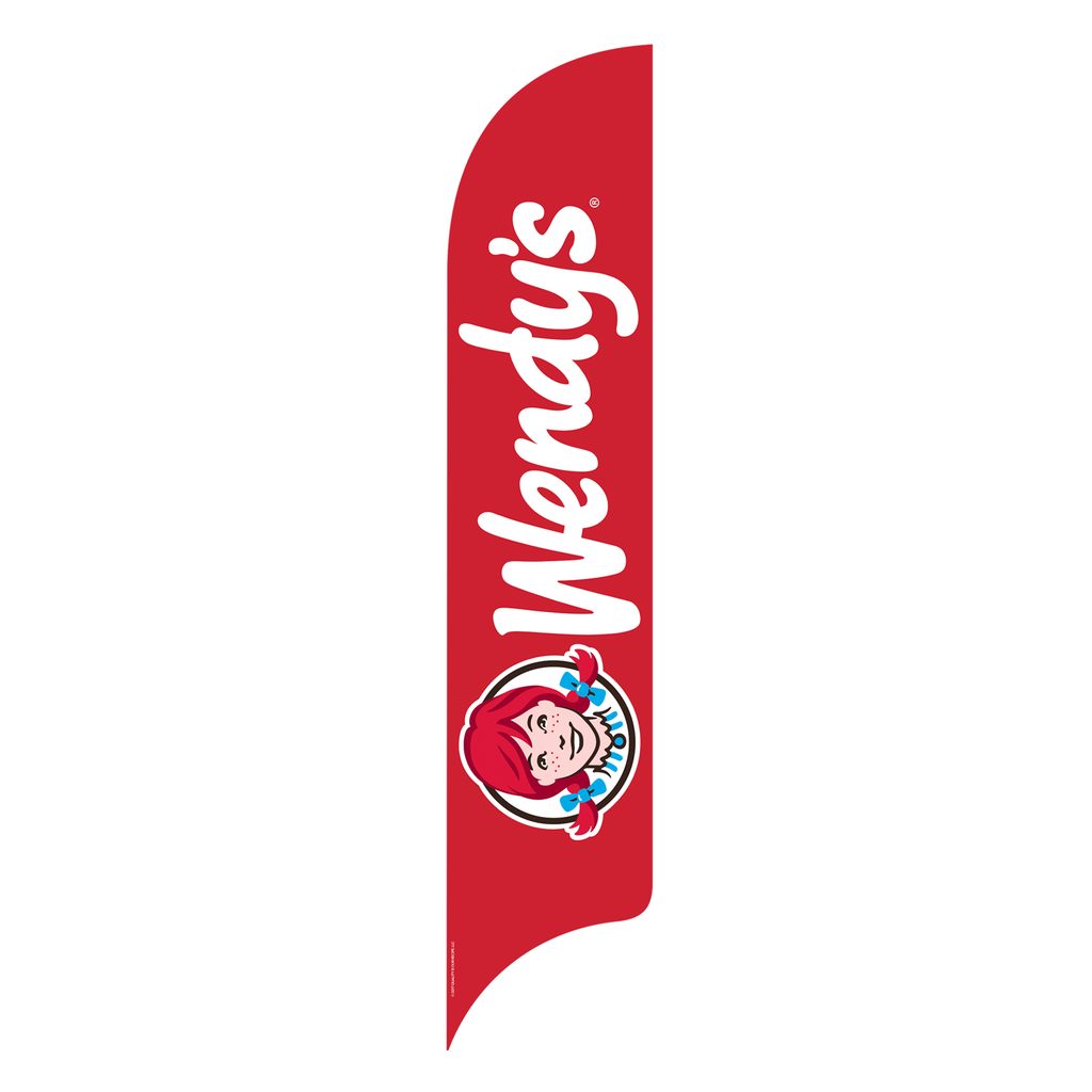 15' Wendy's Red Logo AdverSail Flag