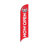 15' Wendy's Now Open Red AdverSail Flag