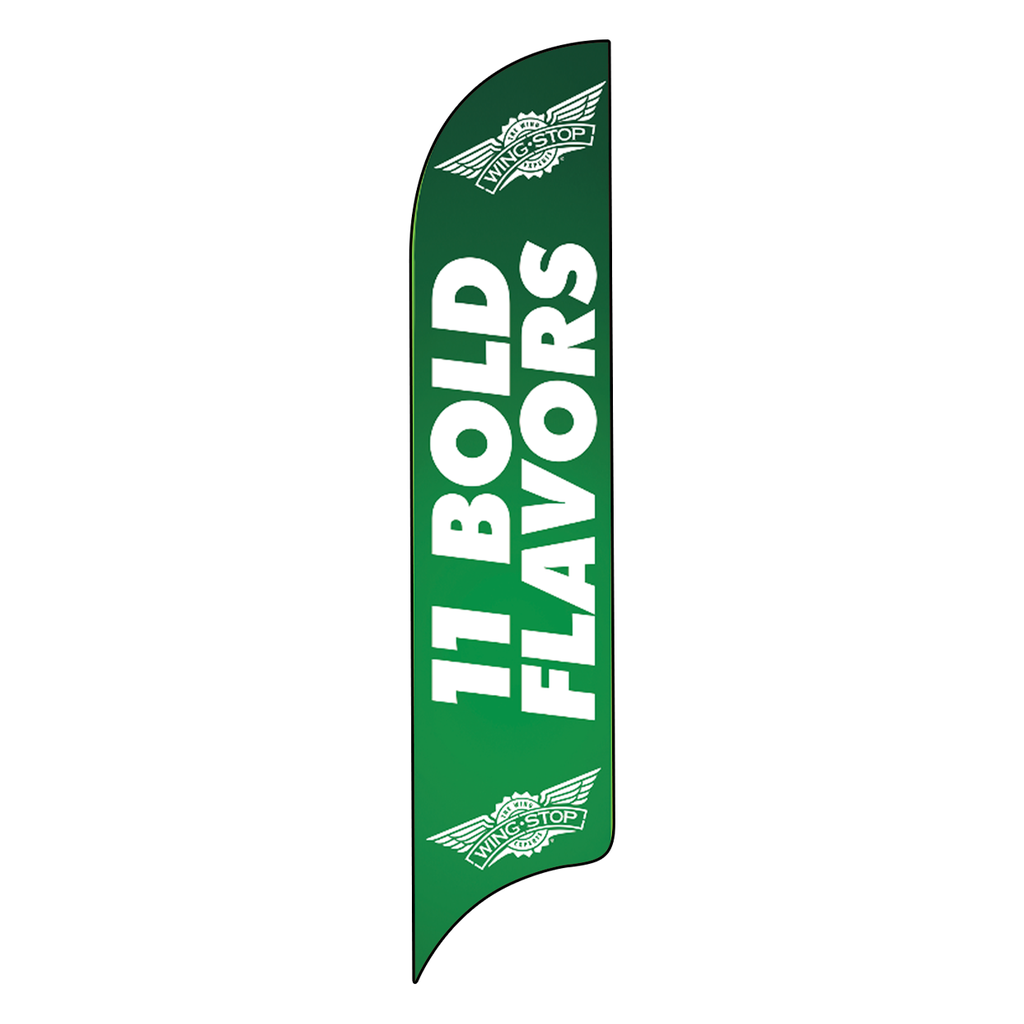 15' Wingstop Logo 11 Bold Flavors AdverSail Flag (2023 Art)