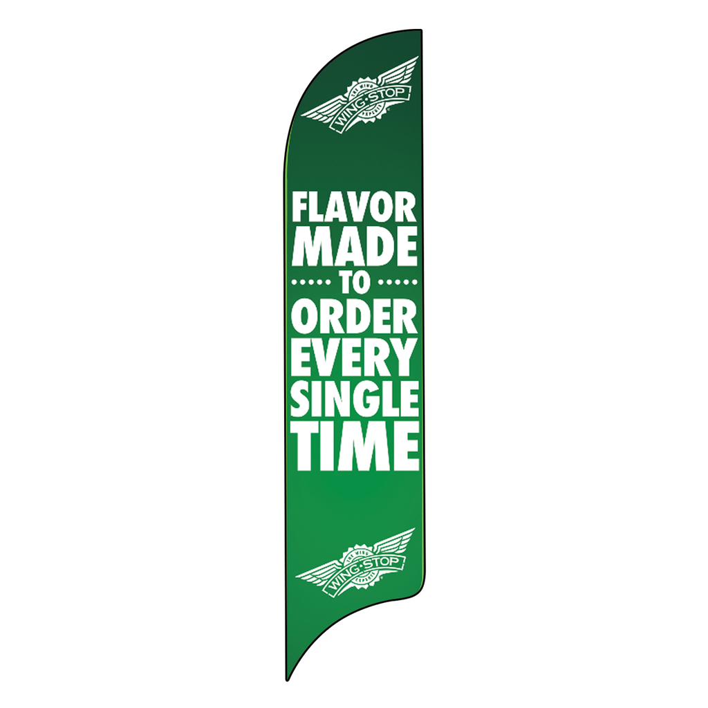 15' Wingstop Logo Flavor Made To Order Every Single Time AdverSail Flag (2023 Art)