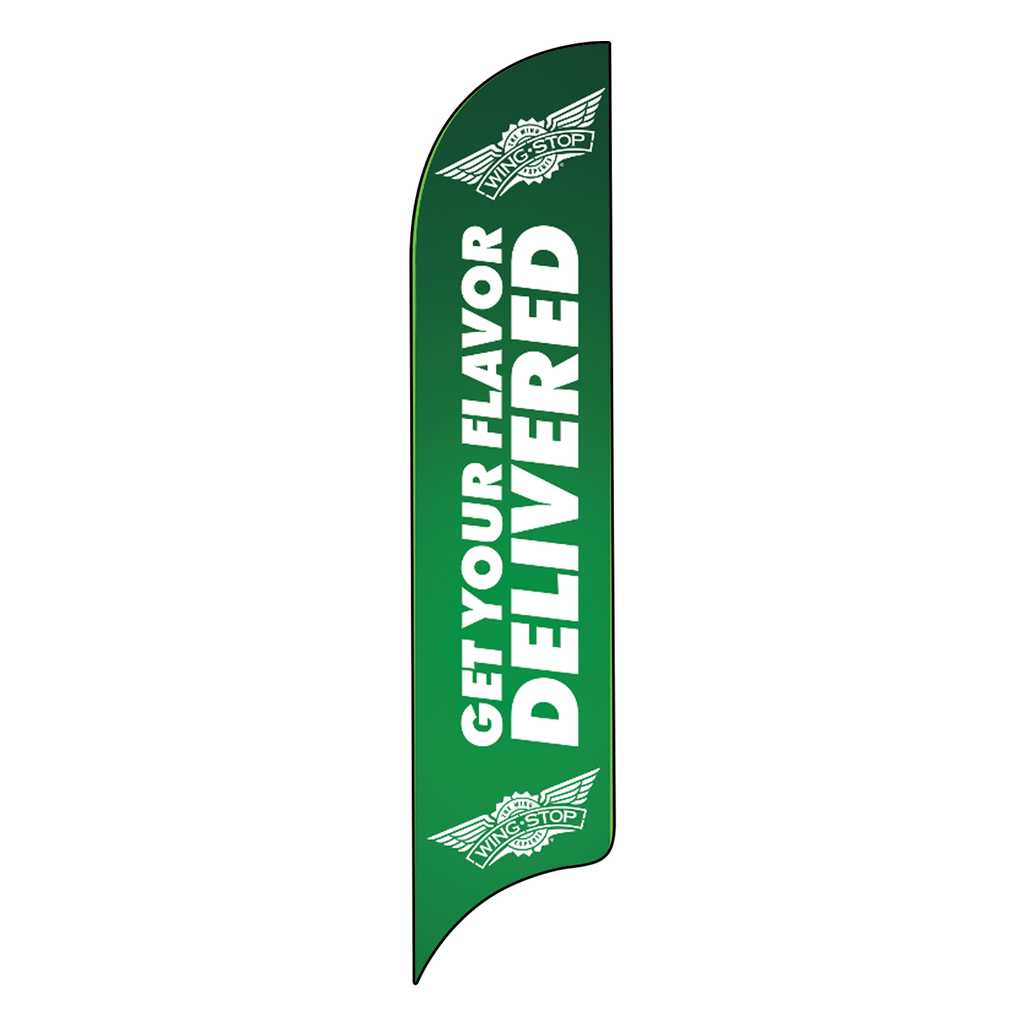 15' Wingstop Logo Get Your Flavor Delivered AdverSail Flag (2023 Art)