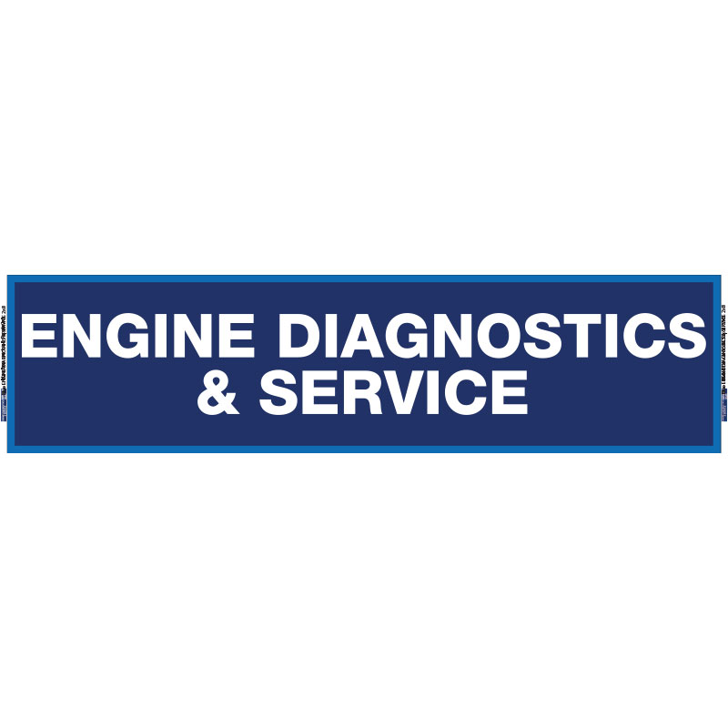 2' x 8' FullSpeed Automotive Engine Diagnostics Service Mesh Bay Banner - BLUE