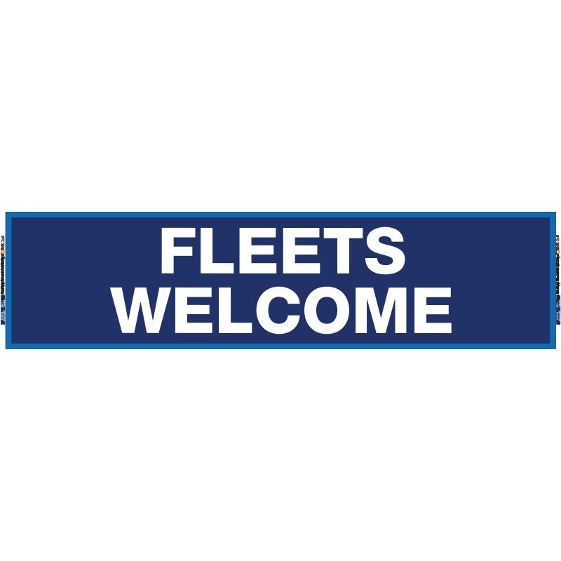 2' x 8' FullSpeed Automotive Fleets Welcome Mesh Bay Banner - BLUE
