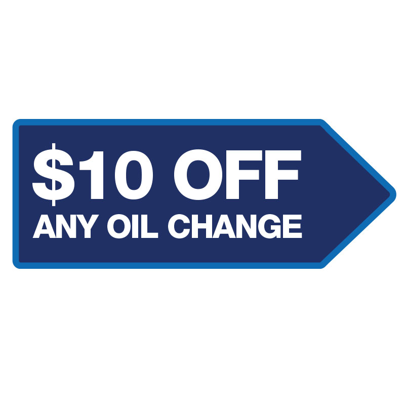 FullSpeed Automotive 46x18 Double Sided $10 Off Any Oil Change Spinner Sign - BLUE