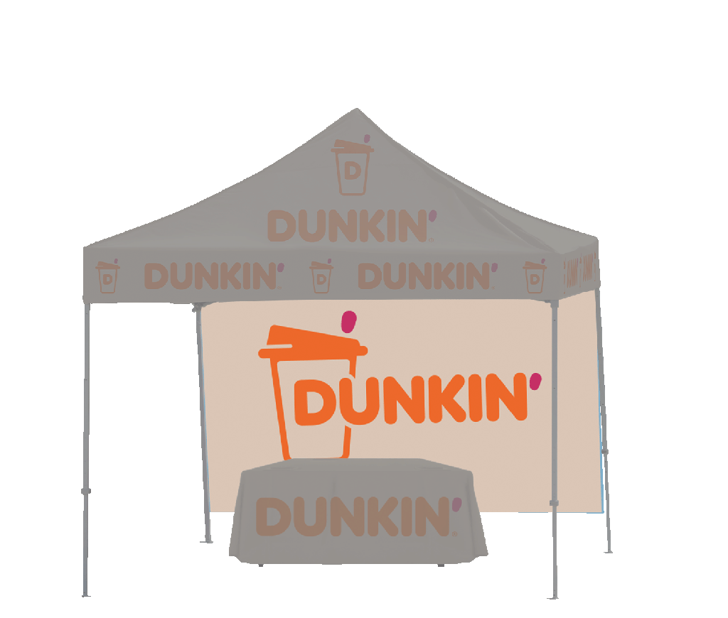 Dunkin 10'X10' BackWall - Cream & Color Logo