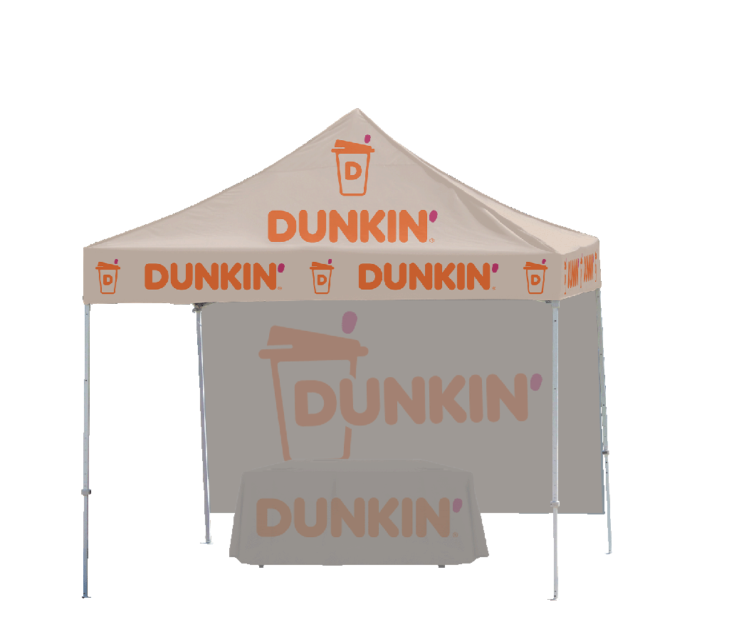 Dunkin 10'X10' Tent Top - Cream & Color Logo