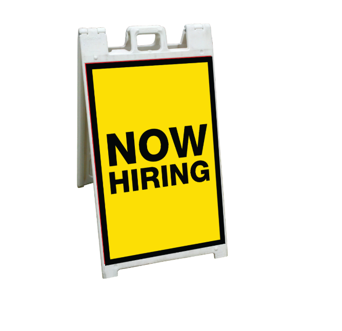 24" x 36" FullSpeed Yellow Now Hiring A-frame Insert 