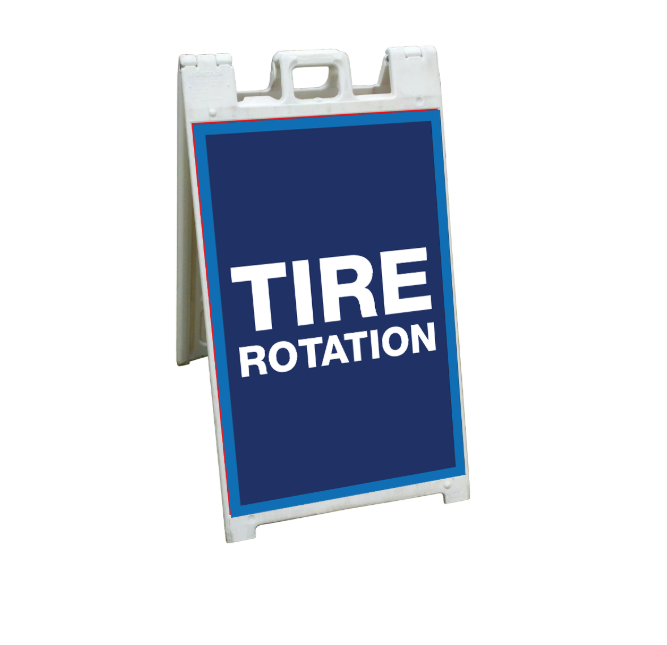 24" x 36" FullSpeed Blue Tire Rotation Coroplast A-frame Insert Only