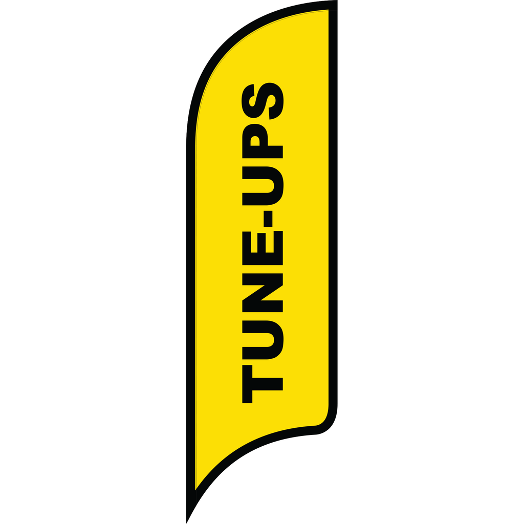 12' FullSpeed Automotive Yellow Tune Ups AdverSail Flag 