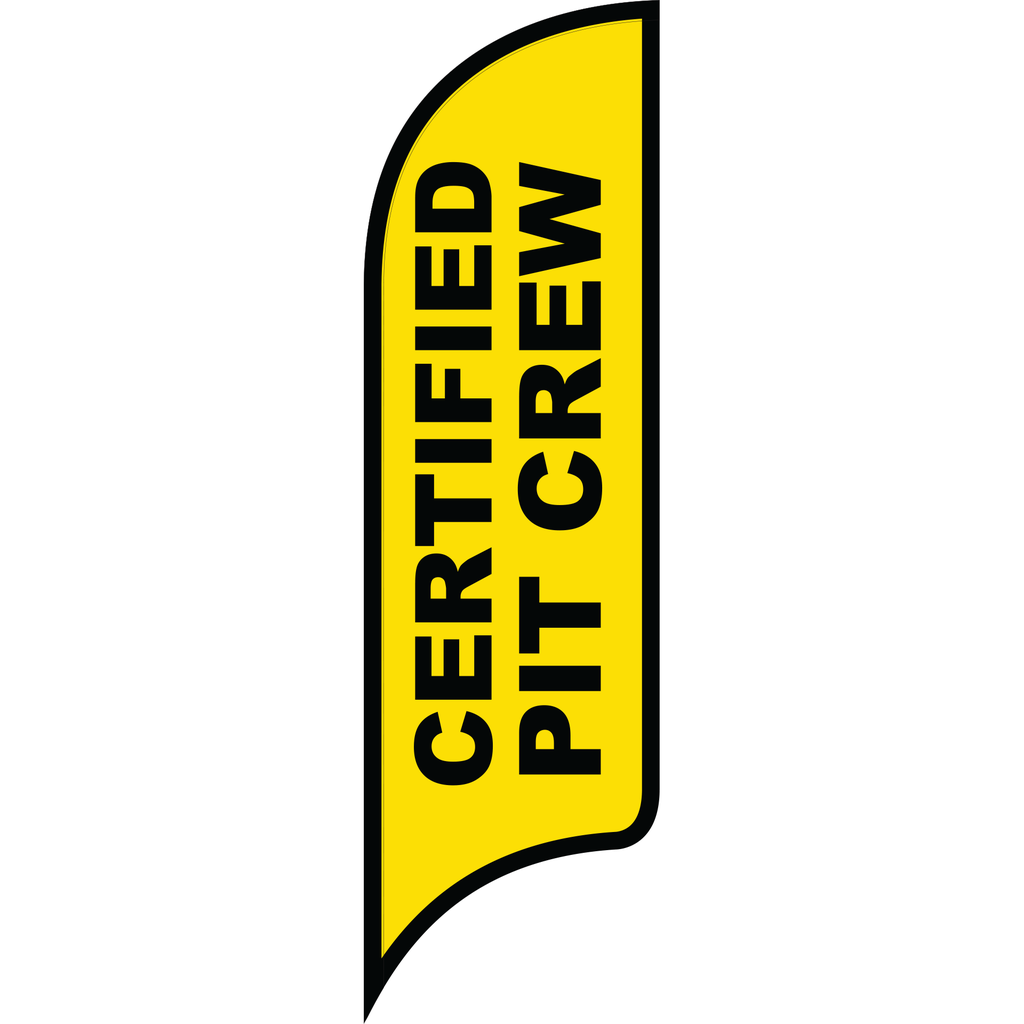 12' FullSpeed Automotive Yellow Certified Pit Crew AdverSail Flag  