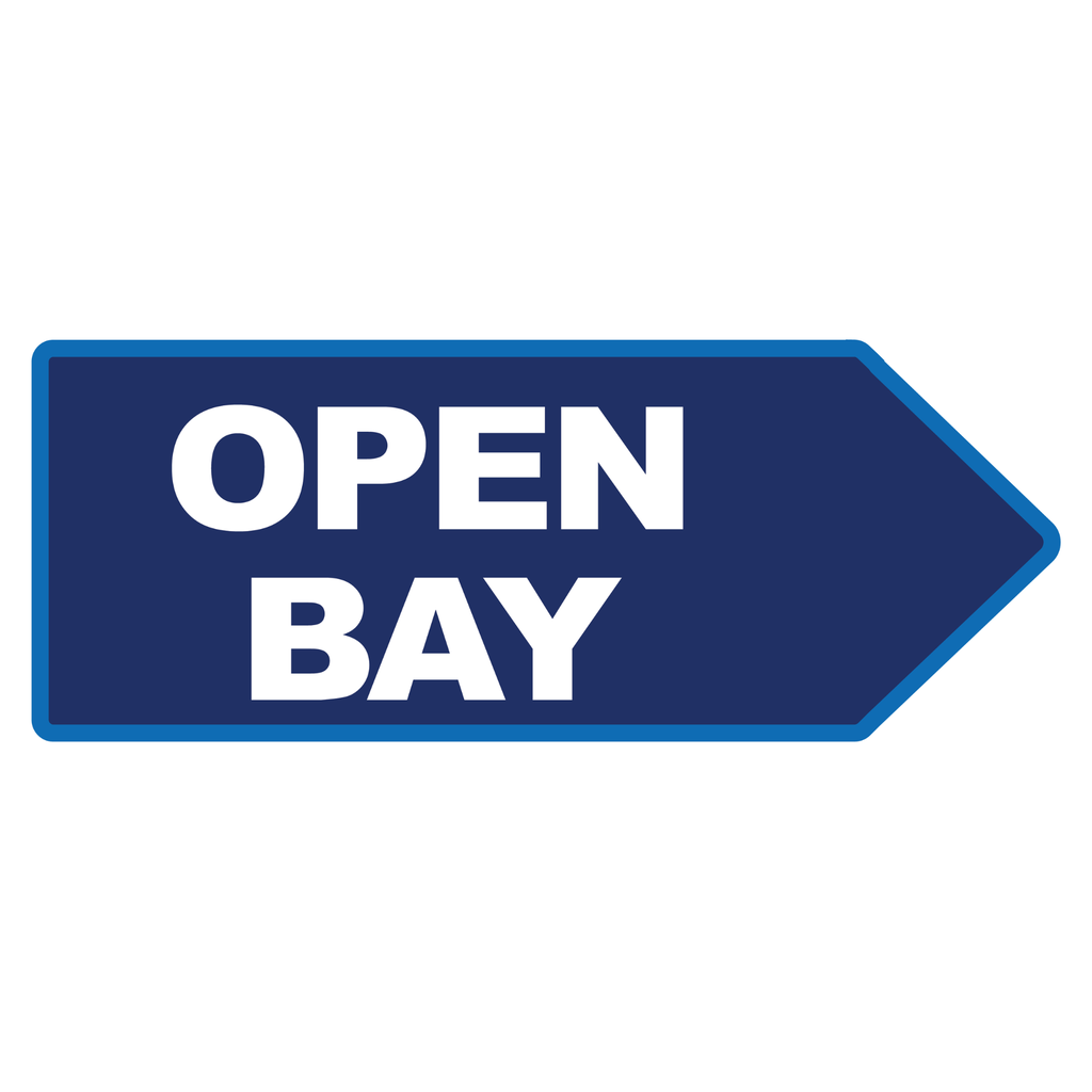 46" x 18" FullSpeed Automotive Blue Open Bay Spinner Sign (double-sided)