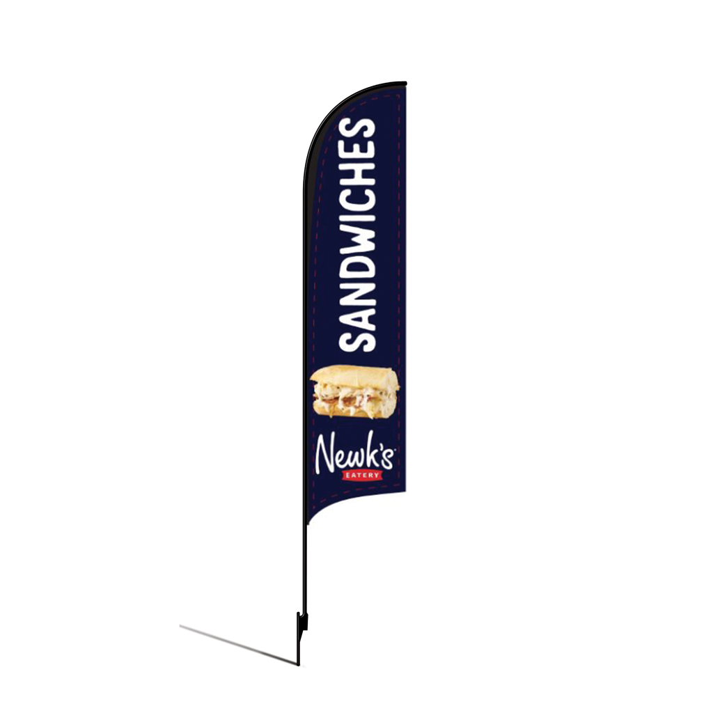 15' Newk's Eatery Navy Sandwiches AdverSail Flag (double-sided) Kit