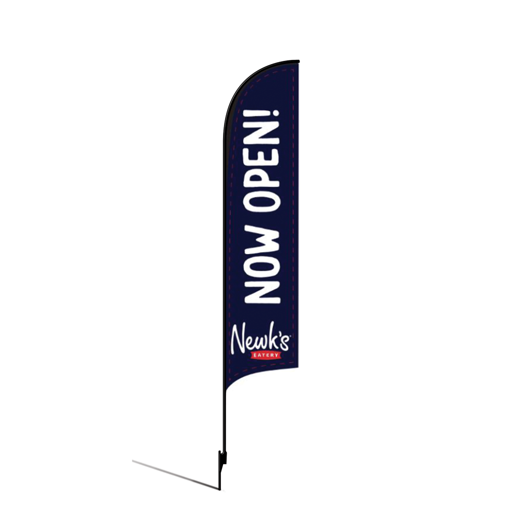 15' Newk's Eatery Navy Now Open AdverSail Flag (double-sided) Kit