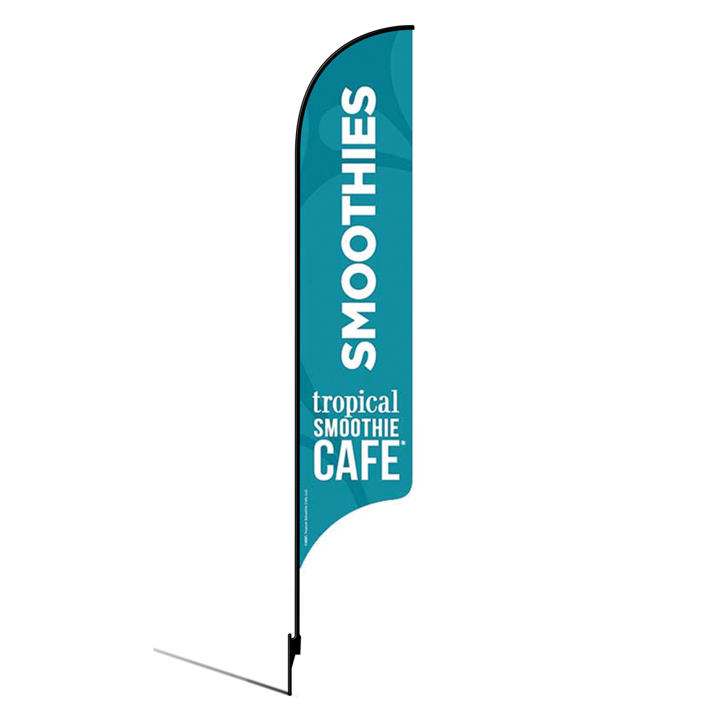 15' Tropical Smoothie Cafe Teal Smoothies AdverSail Flag Kit
