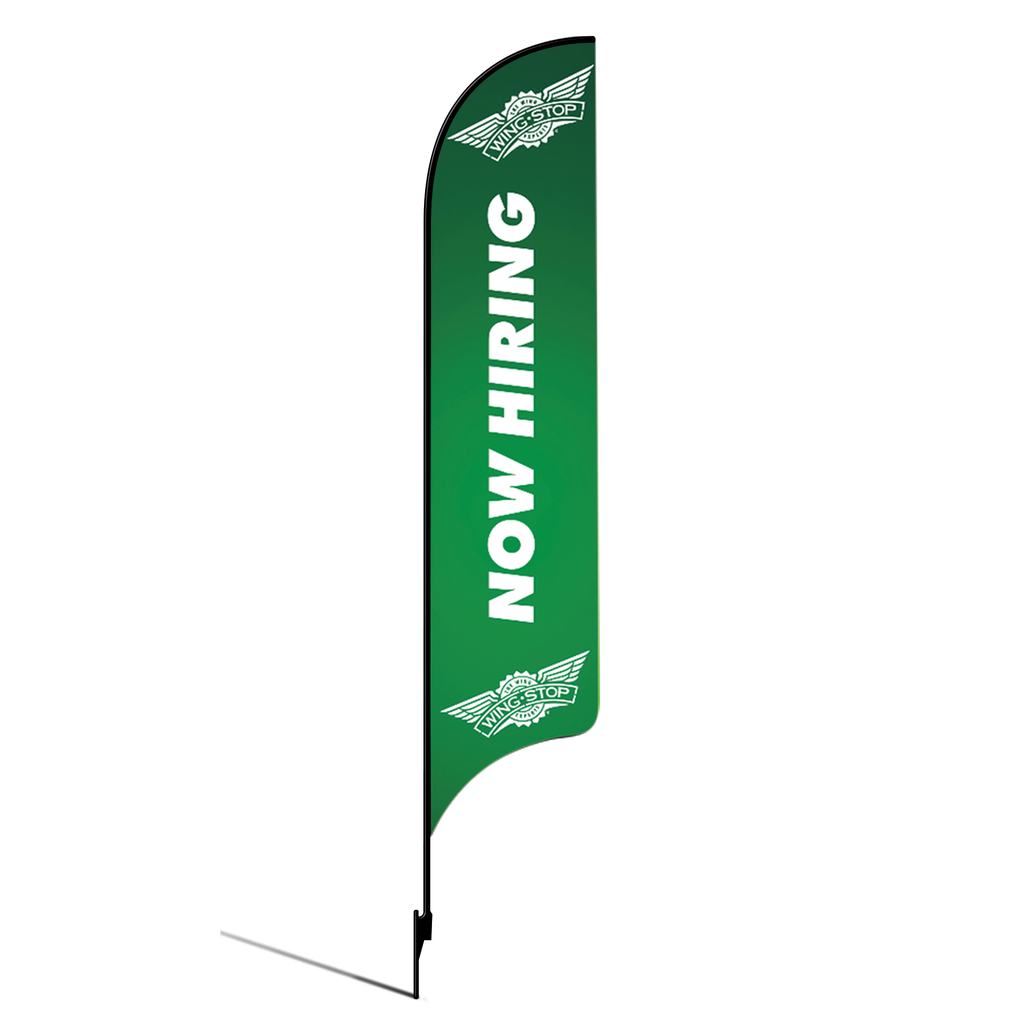 15' Wingstop Logo Now Hiring AdverSail Flag (2023 Art) Kit