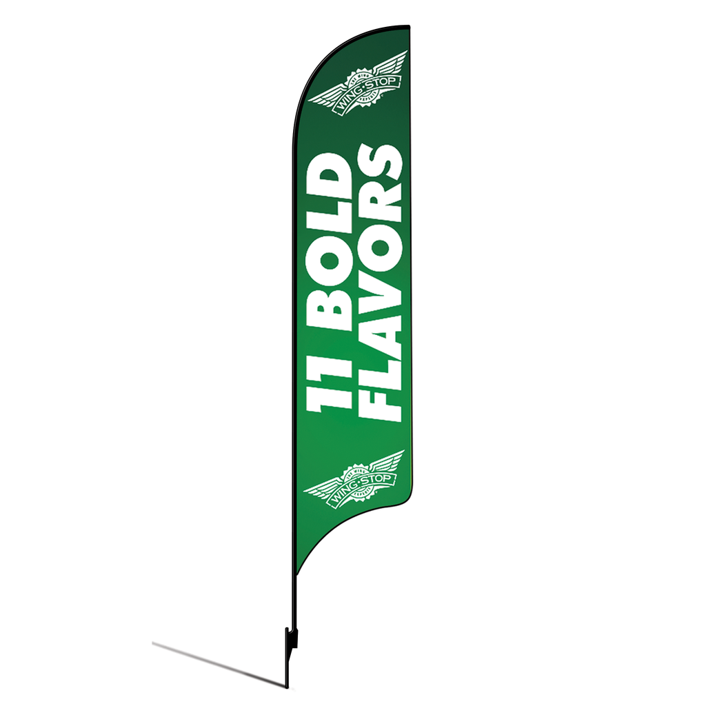 15' Wingstop Logo 11 Bold Flavors AdverSail Flag (2023 Art) Kit