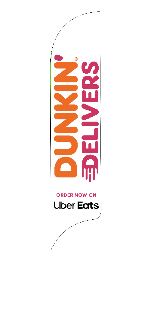 15' Dunkin' Donuts UberEats AdverSail Flag