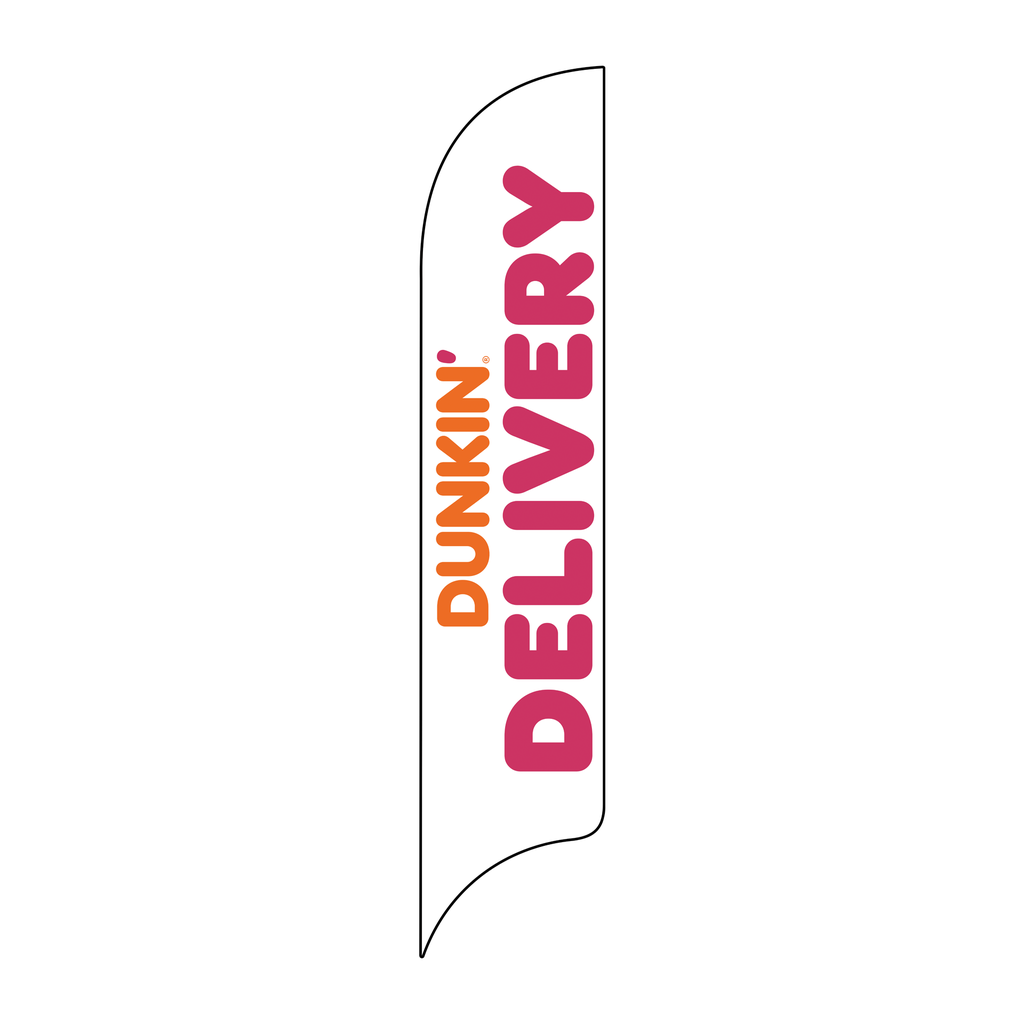 15' Dunkin' Donuts White Delivery AdverSail Flag
