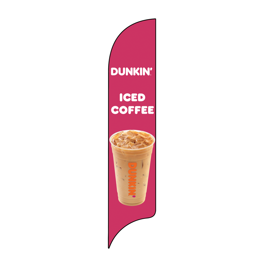 15' Dunkin' Donuts Pink Iced Coffee AdverSail Flag