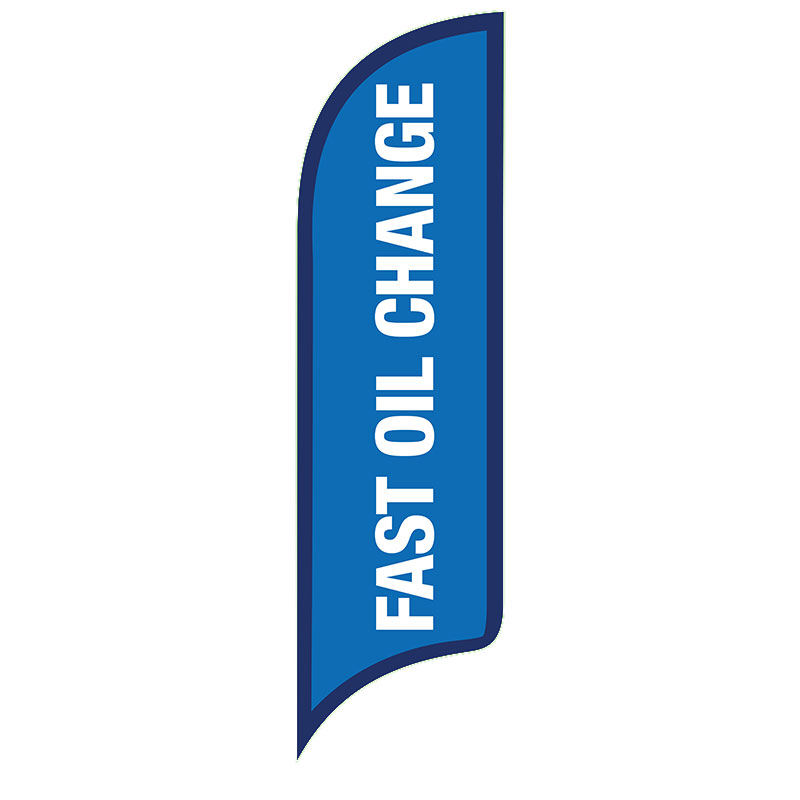 12' FullSpeed Automotive Fast Oil Change AdverSail Flag - BLUE