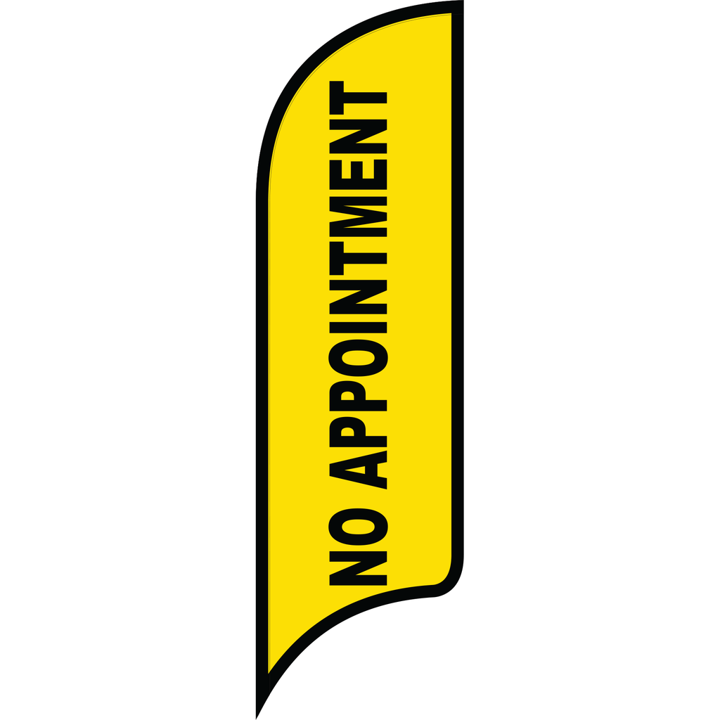 12' FullSpeed Automotive Yellow No Appointment AdverSail Flag