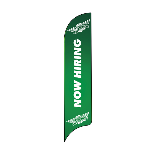 15' Wingstop Green Now Hiring AdverSail Flag (2023 art)