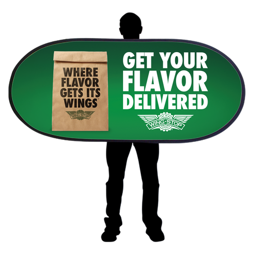 3x6 Wingstop Logo Get Your Flavor Delivered Shaker Sign (2023 Art)