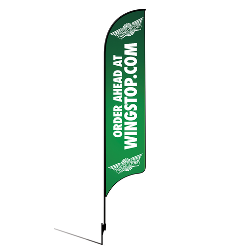 [None] 15' Wingstop Logo Order Ahead At Wingstop.com AdverSail Flag (2023 Art) Kit