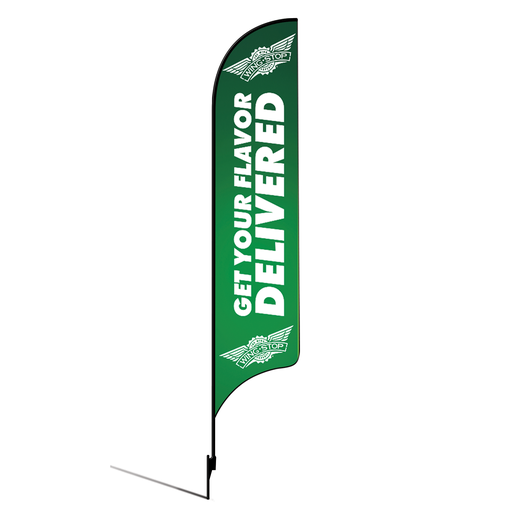 [None] 15' Wingstop Logo Get Your Flavor Delivered AdverSail Flag (2023 Art) Kit