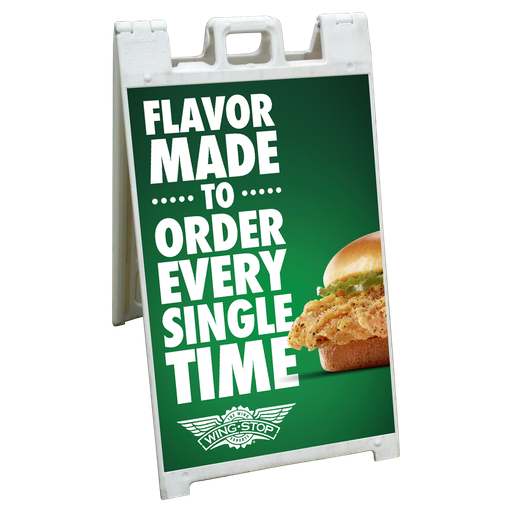 24"x36" Wingstop Flavor Made to Order Coroplast A-frame Insert Only (2023 art)