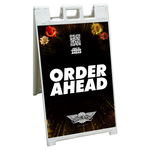 [None] 24"x36"  Wingstop Order Ahead (2023 art) Coroplast A-frame Insert Only